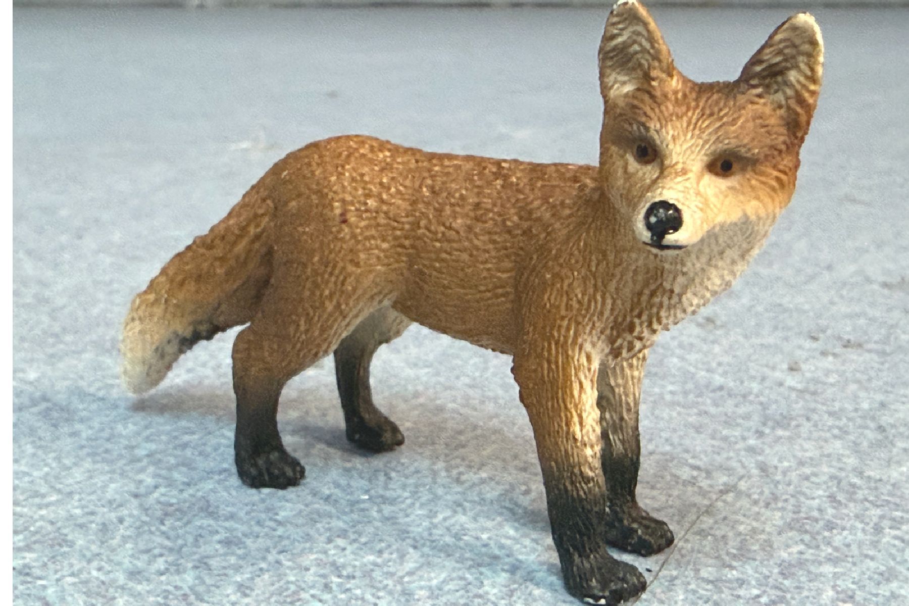 Fox figurine used as the subject for an observational drawing